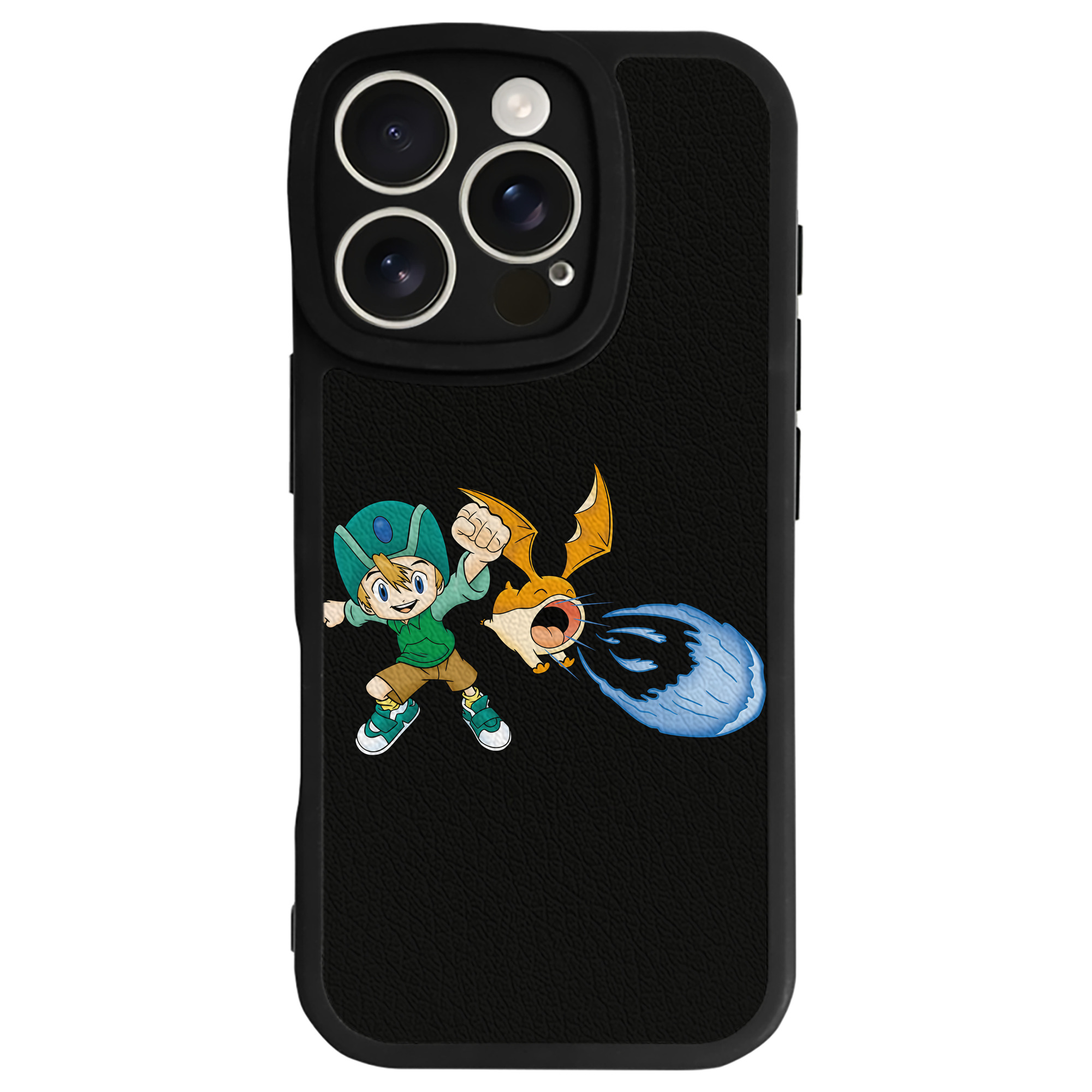 （画像用） Digimon デジタルモンスター/デジモン 【iPhone 16シリーズ対応】シリコンスマホケース（レザー調） 材質：シリコン